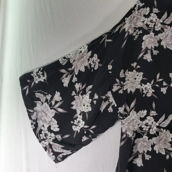 Spiritual Gangster Maya OS One Size Kimono Robe Floral Black - Picture 8 of 11